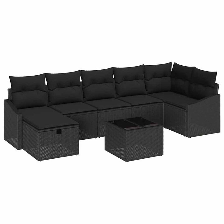 Sofa Sæt med pude 8 pcs polyrattan