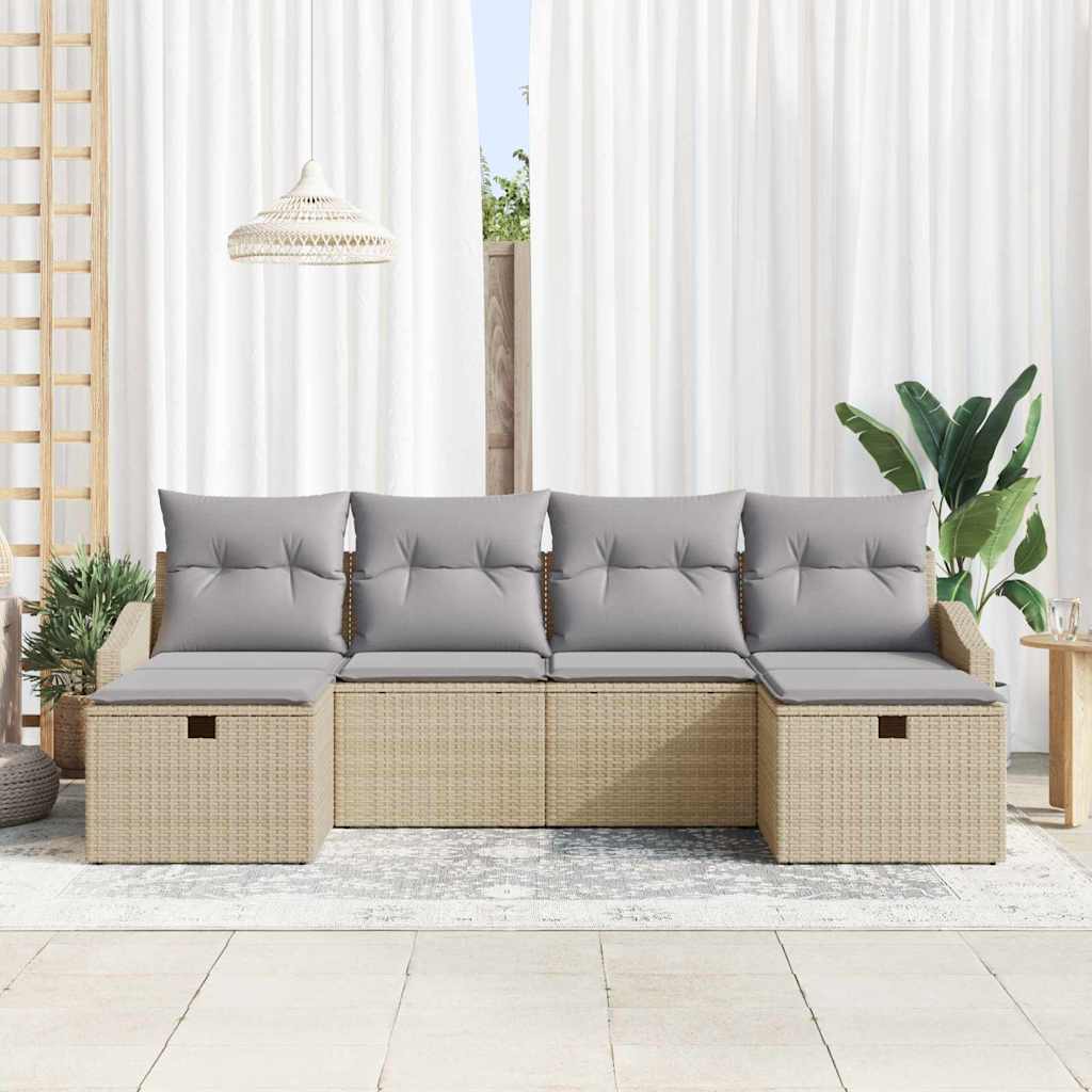Sofa Sæt 6 stk. polyrattan