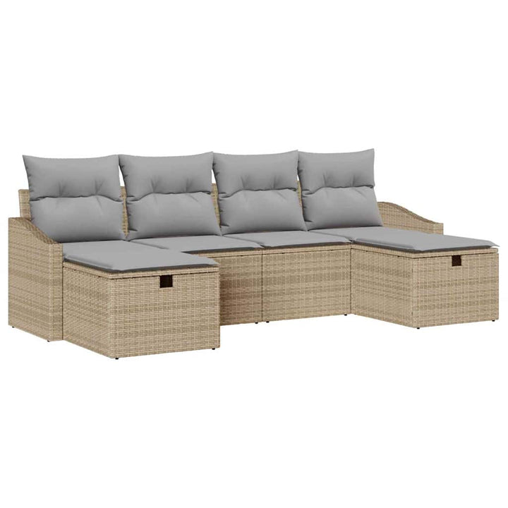 Sofa Sæt 6 stk. polyrattan