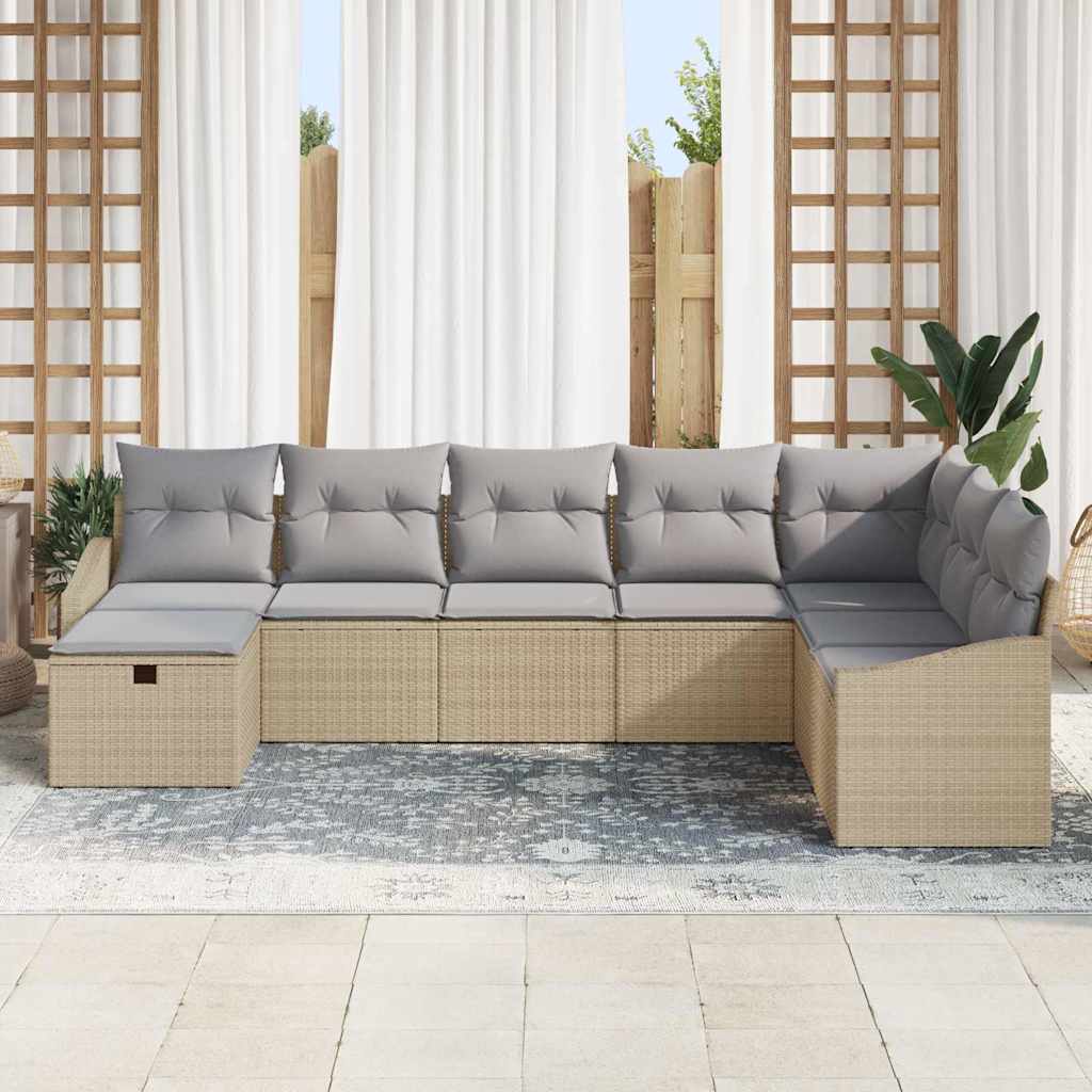 Sofa Sæt 9 stk. polyrattan