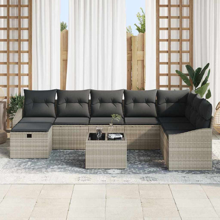 Sofa Sæt 9 stk. polyrattan