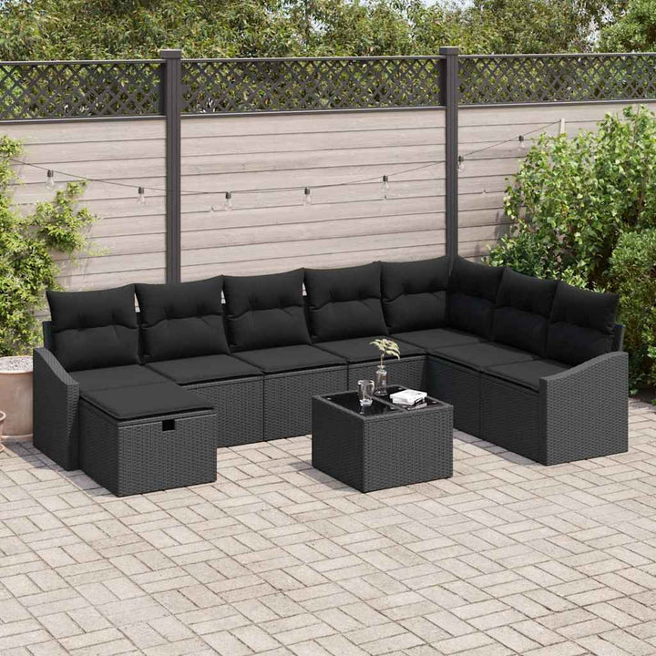 Sofa Sæt med pude 8 pcs polyrattan