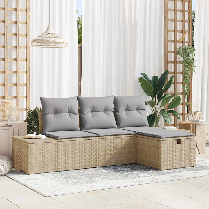 Sofa Sæt 4 stk. polyrattan