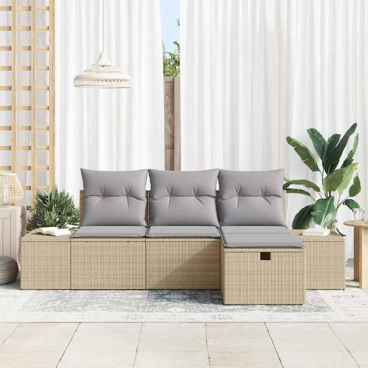 Sofa Sæt 4 stk. polyrattan