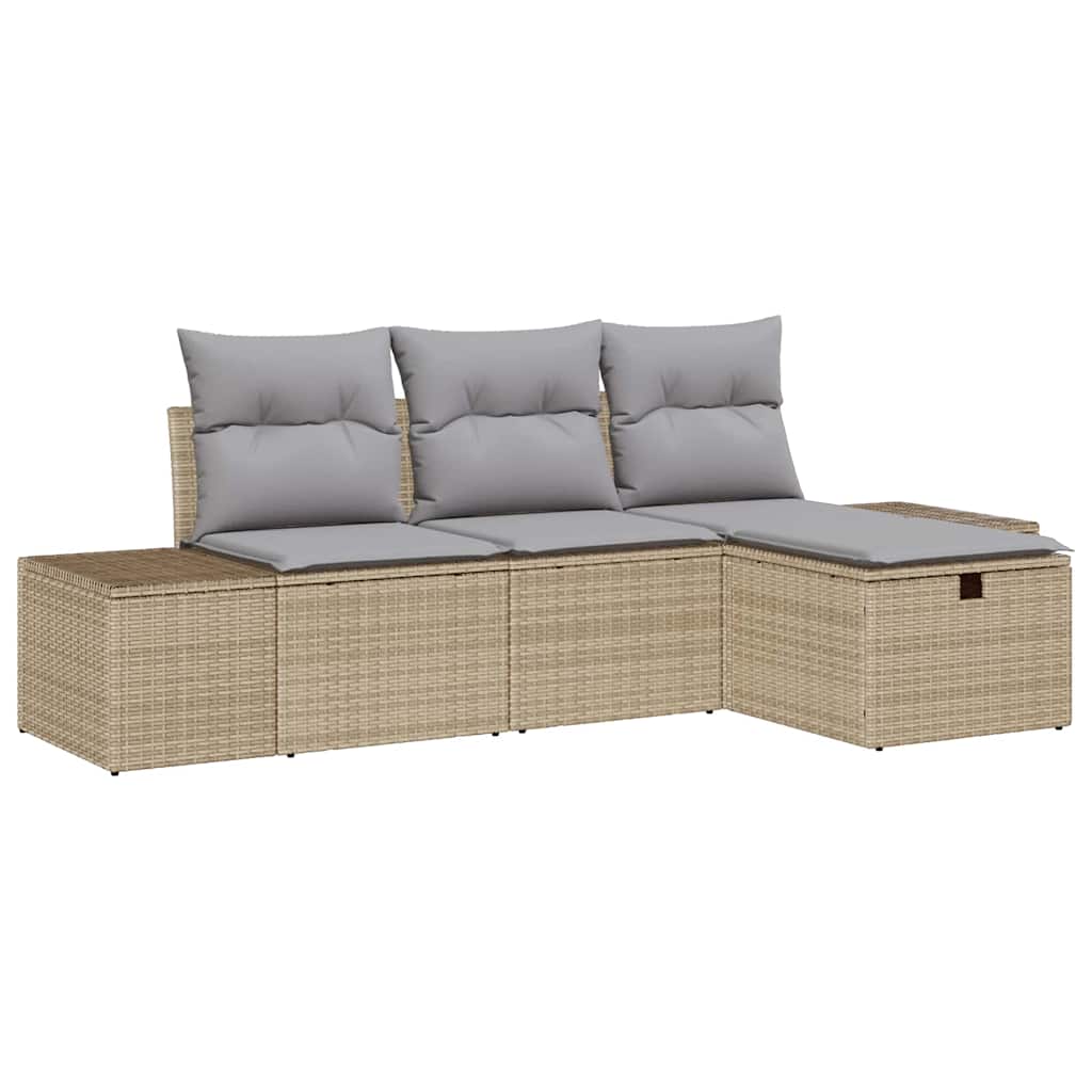 Sofa Sæt 4 stk. polyrattan