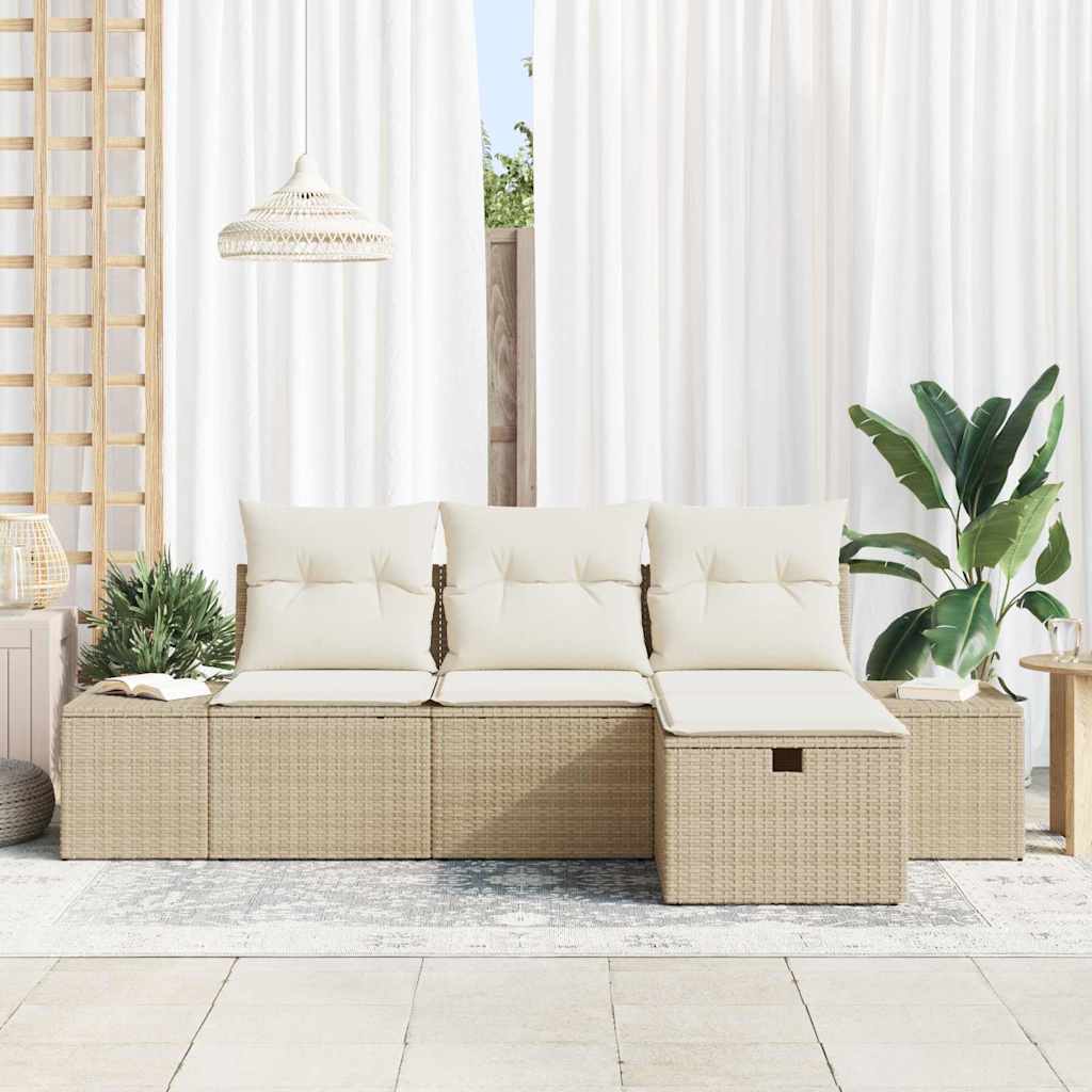 Sofa Sæt 4 stk. polyrattan