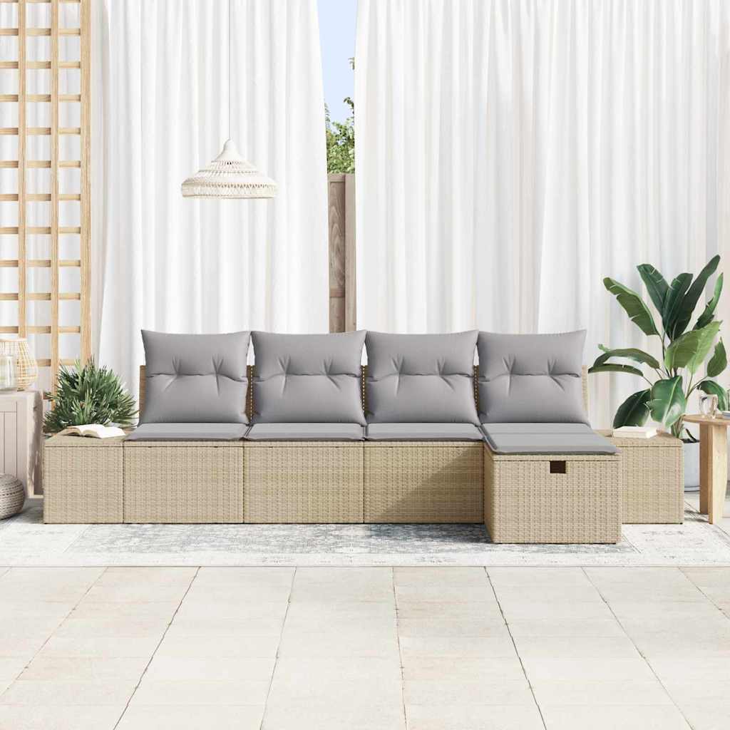 Sofa Sæt 5 stk. polyrattan