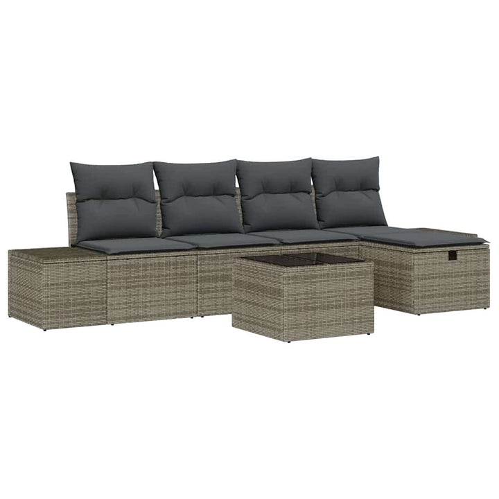 Sofa Sæt med pude 5 pcs polyrattan