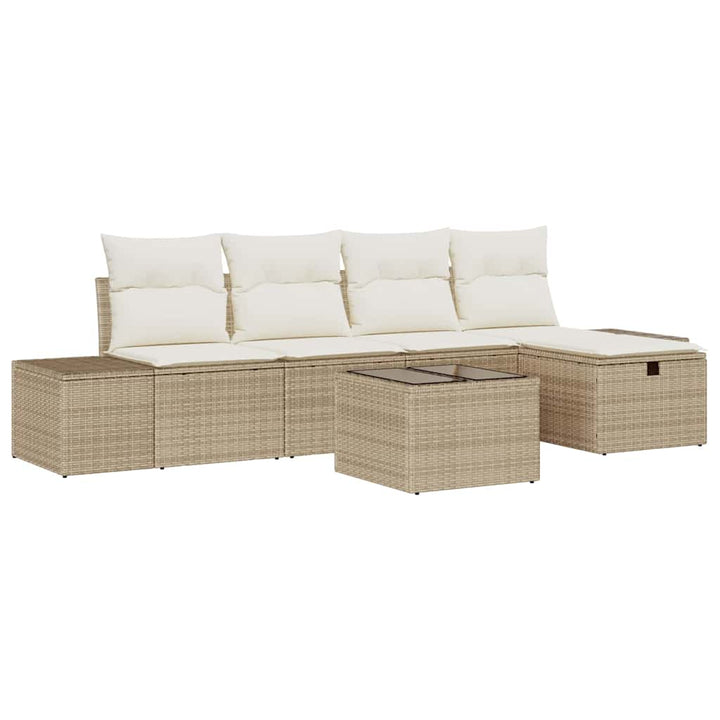 Sofa Sæt 6 stk. polyrattan