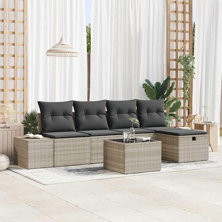 Sofa Sæt 6 stk. polyrattan