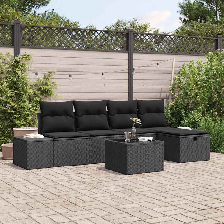 Sofa Sæt med pude 5 pcs polyrattan