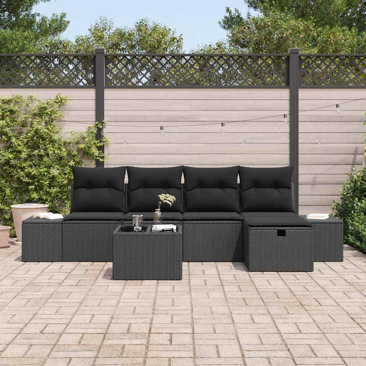 Sofa Sæt med pude 5 pcs polyrattan