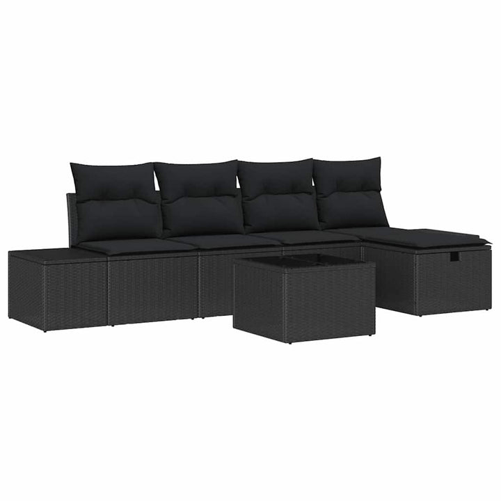 Sofa Sæt med pude 5 pcs polyrattan