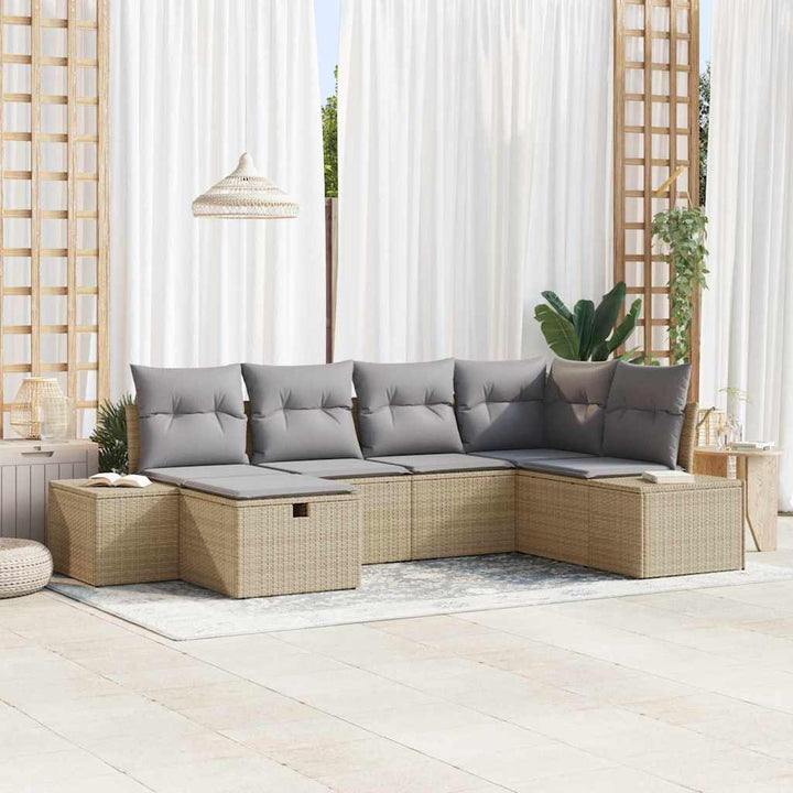 Sofa Sæt 6 stk. polyrattan