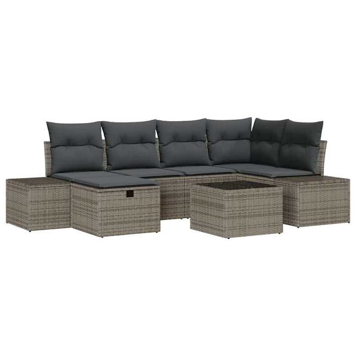 Sofa Sæt med pude 7 pcs polyrattan