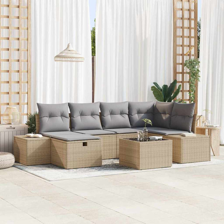 Sofa Sæt 6 stk. polyrattan