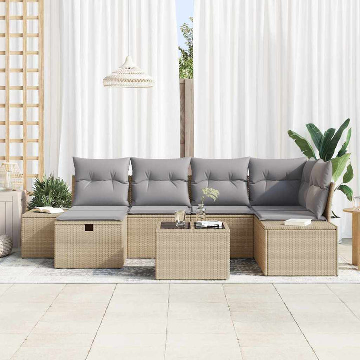 Sofa Sæt 6 stk. polyrattan