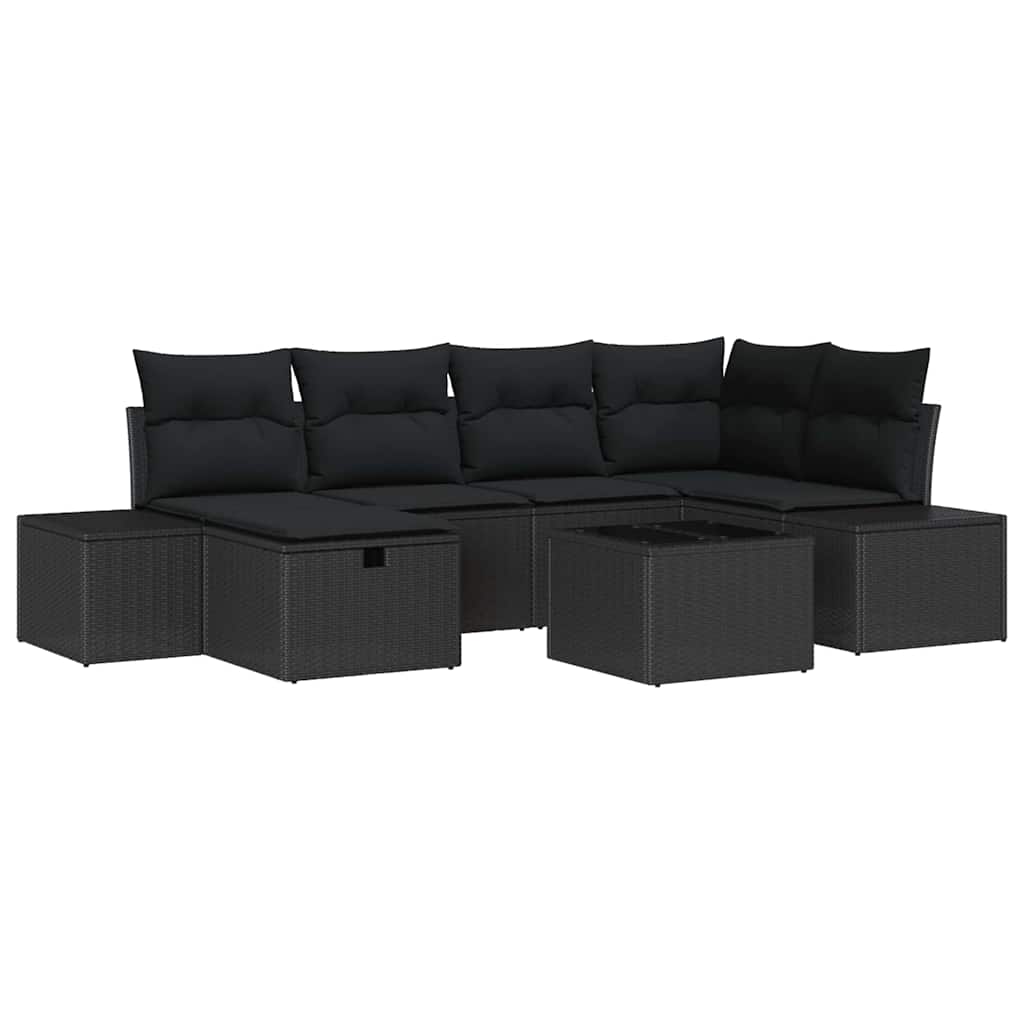 Sofa Sæt med pude 6 pcs polyrattan