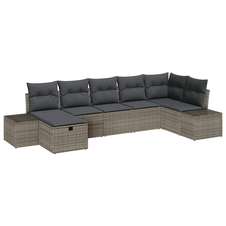 Sofa Sæt med pude 7 pcs polyrattan