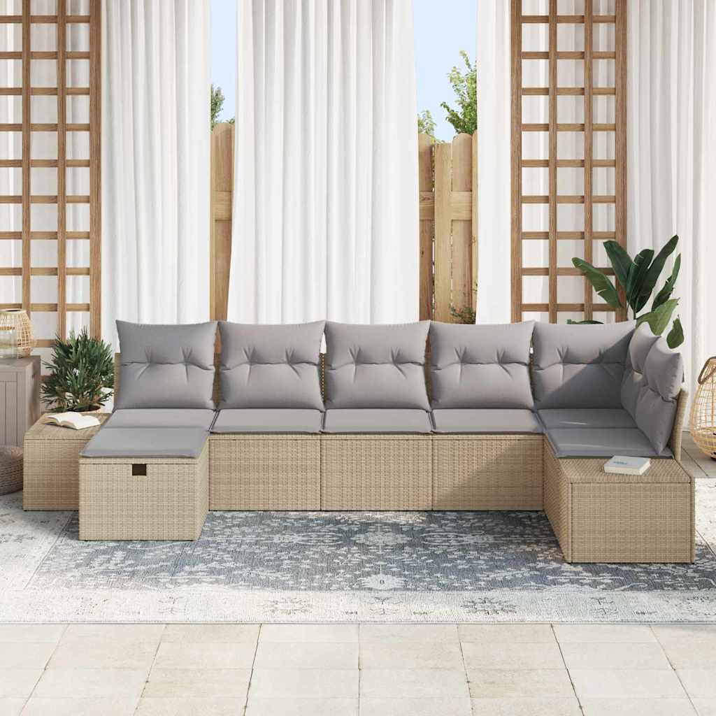 Sofa Sæt 7 stk. polyrattan