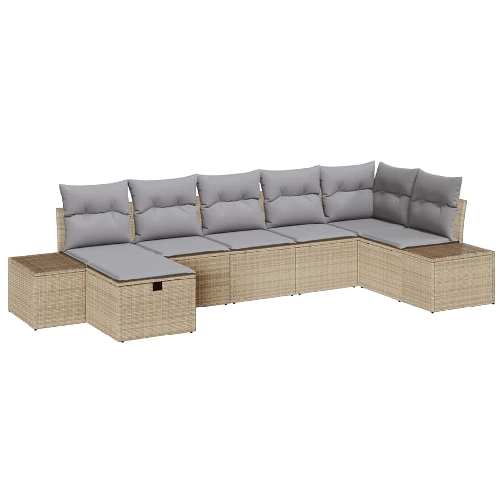 Sofa Sæt 7 stk. polyrattan