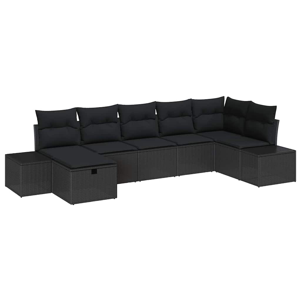 Sofa Sæt med pude 7 pcs polyrattan