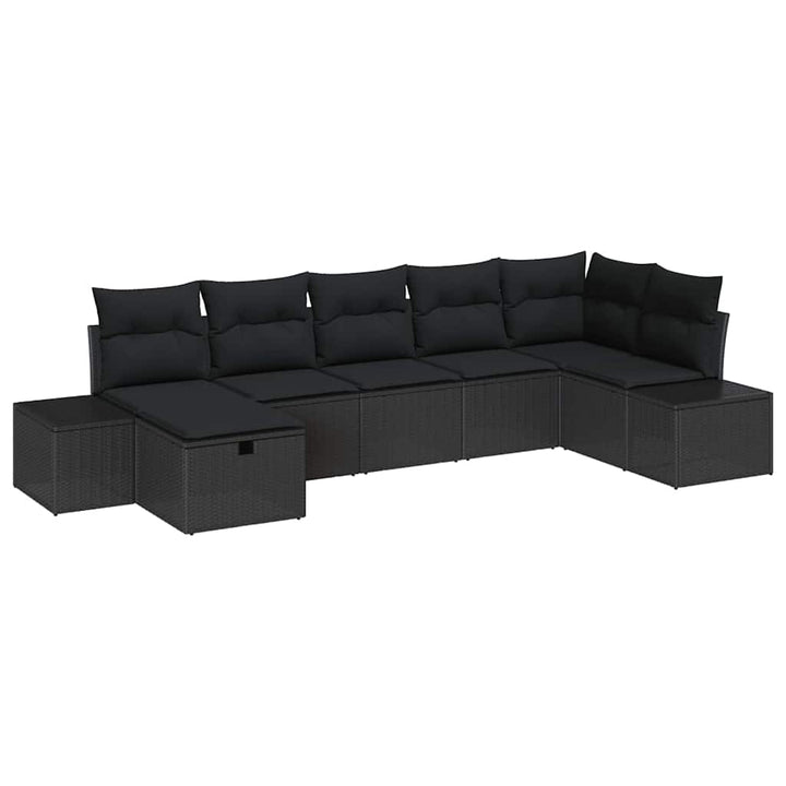 Sofa Sæt med pude 7 pcs polyrattan