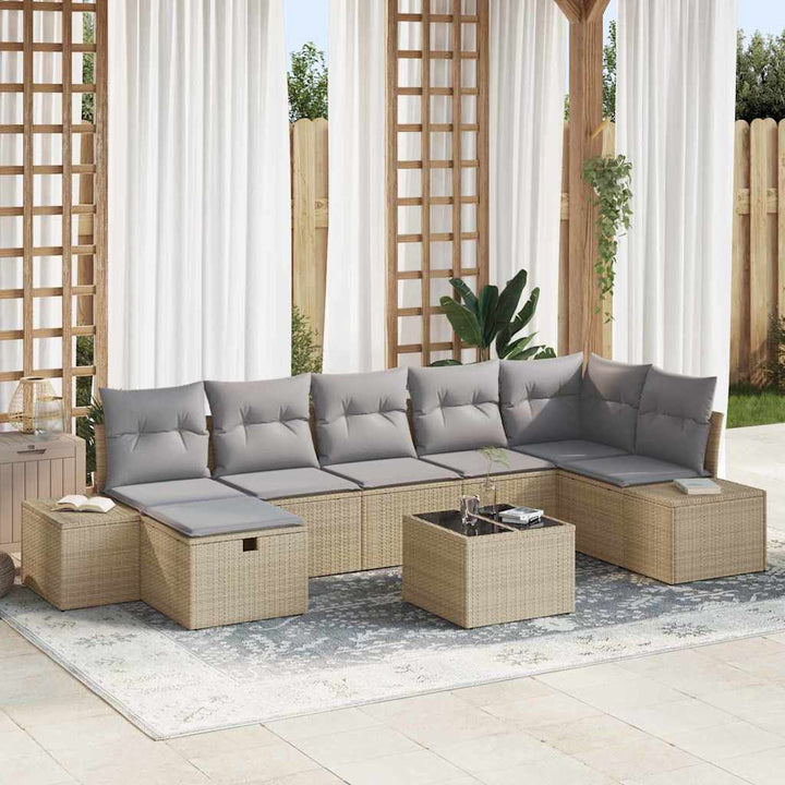 Sofa Sæt 7 stk. polyrattan