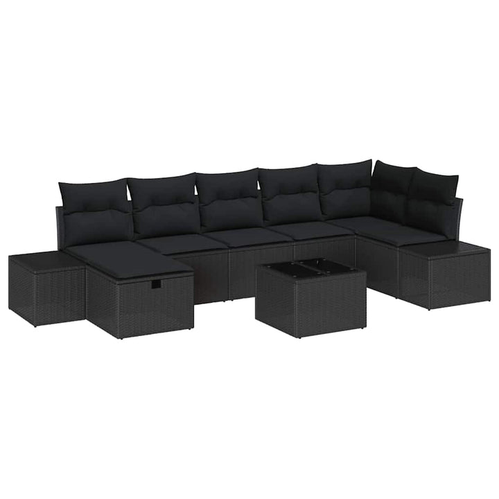 Sofa Sæt med pude 8 pcs polyrattan