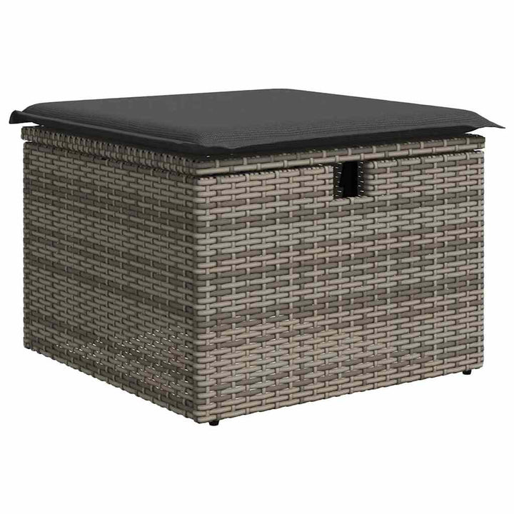 Havesofa Sæt 6 stk. Grå Poly rattan