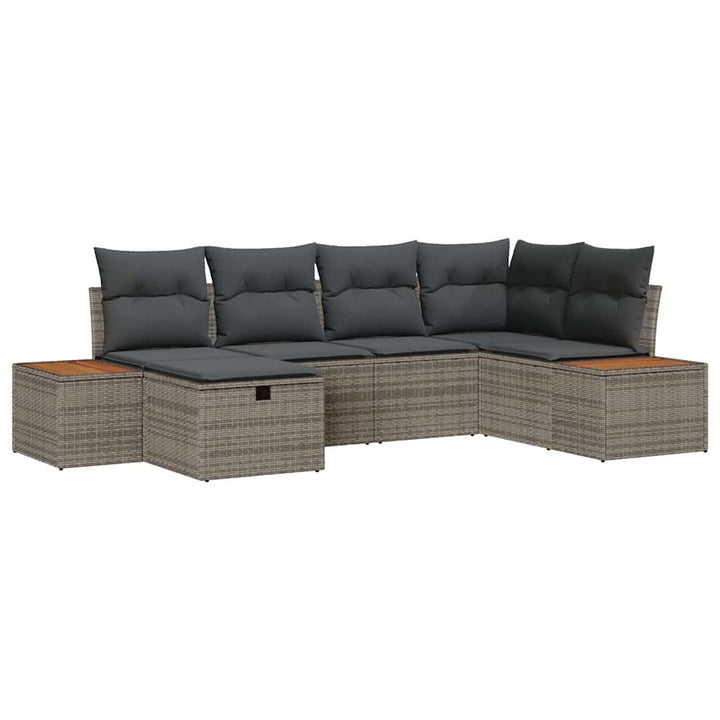 Havesofa Sæt Grå polyrattan