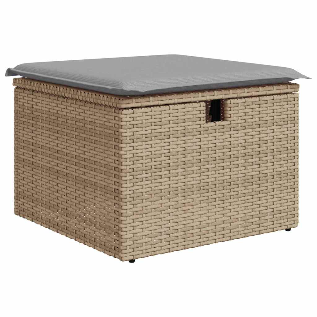 Havesofa Sæt 8 stk. Beige polyrattan