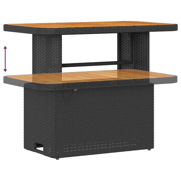 Havesofa Sæt 10 pcs Sort polyrattan