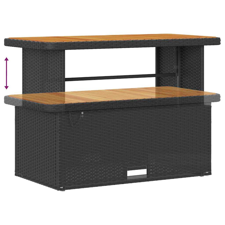 Havesofa Sæt 9 stk. Sort polyrattan