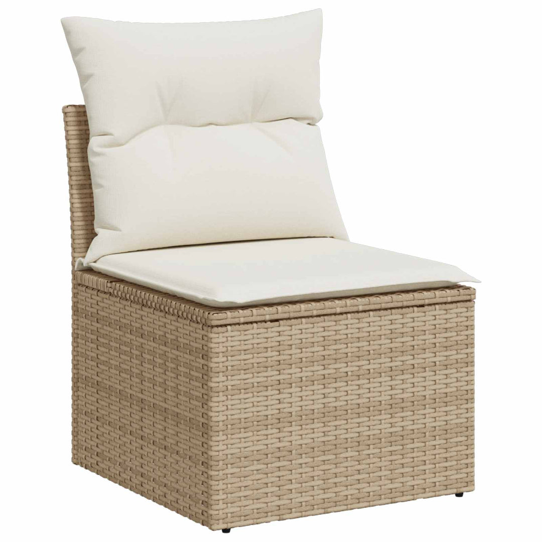 Havesofa Sæt 8 stk. Beige polyrattan