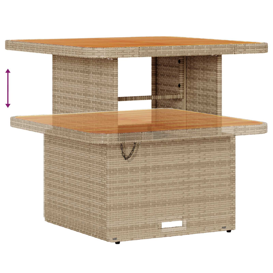 Havesofa Sæt 9 stk. Beige polyrattan