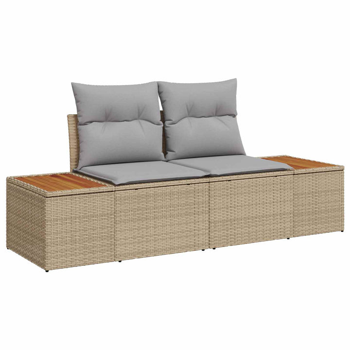 Havesofa Sæt med pude 8 pcs Beige og lys grå