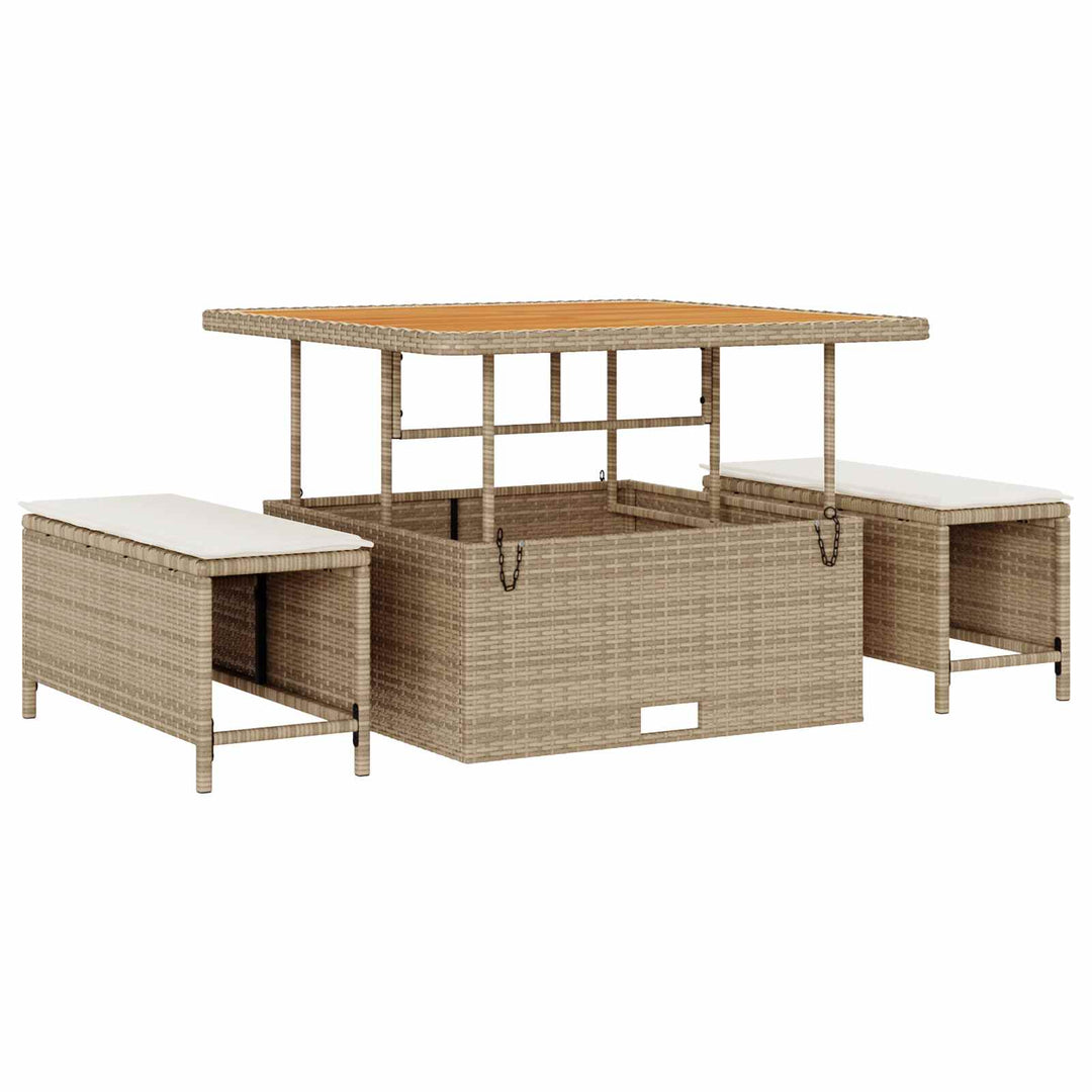 Havesofa Sæt med pude 11 pcs Beige og creme