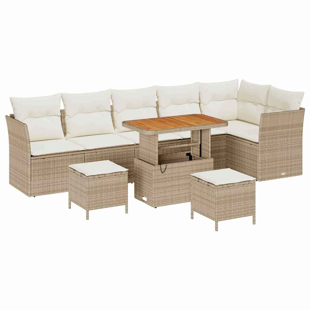 Havesofa Sæt 9 stk. 6-Antal sæder beige og cremefarvet