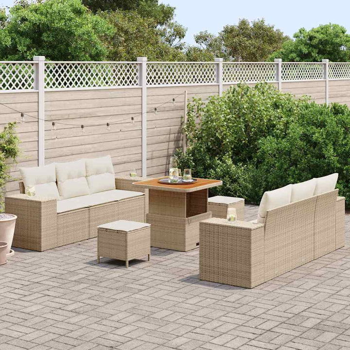 Havesofa Sæt Beige og creme Poly Rattan
