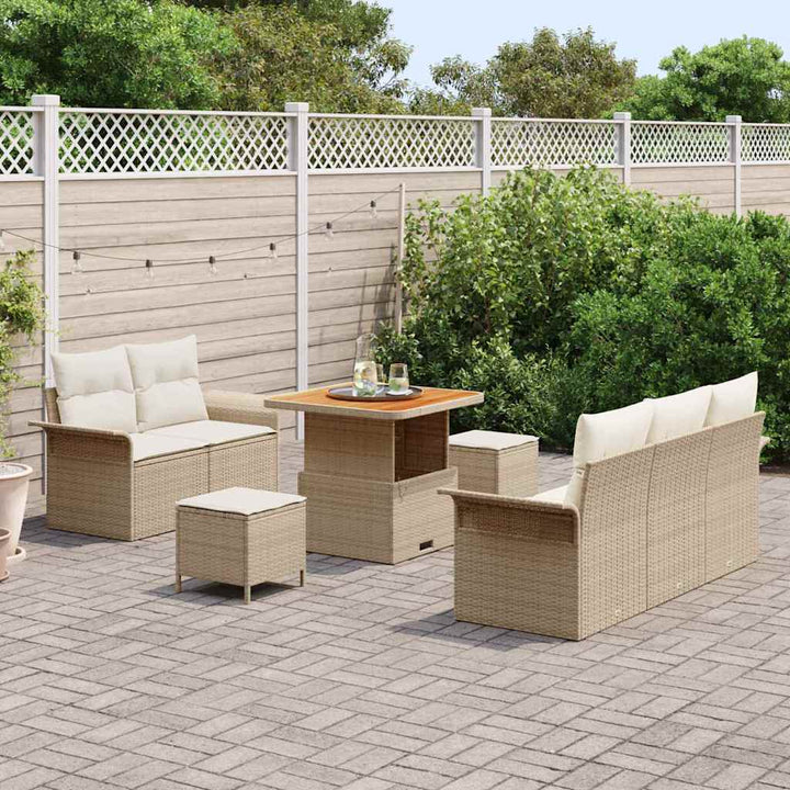 Havesofa Sæt 8 stk. 7-Antal sæder Beige og creme