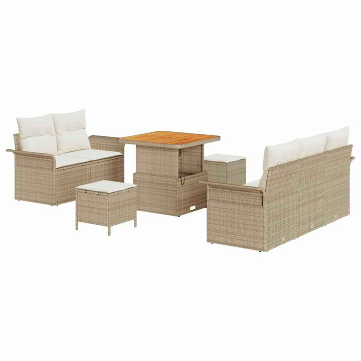 Havesofa Sæt 8 stk. 7-Antal sæder Beige og creme