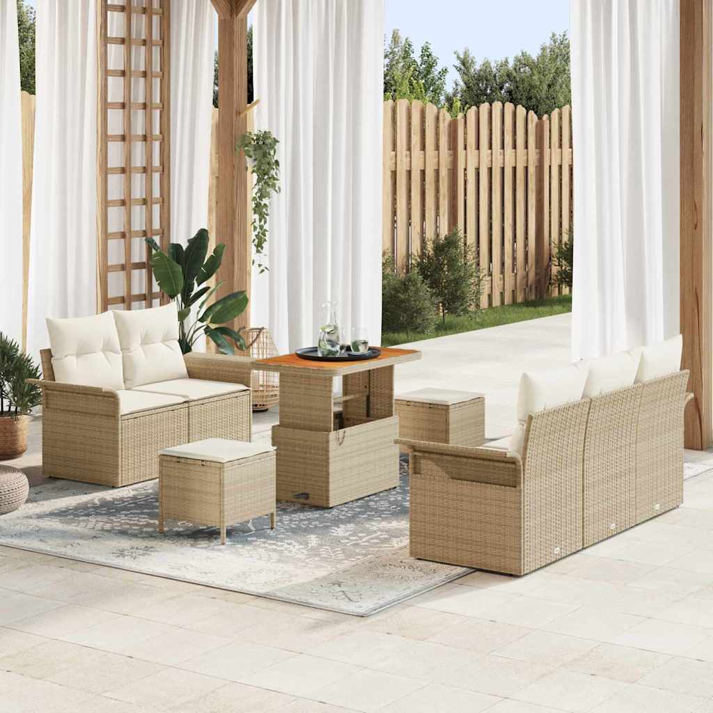 Havesofa Sæt 8 stk. 7-Antal sæder Beige og creme