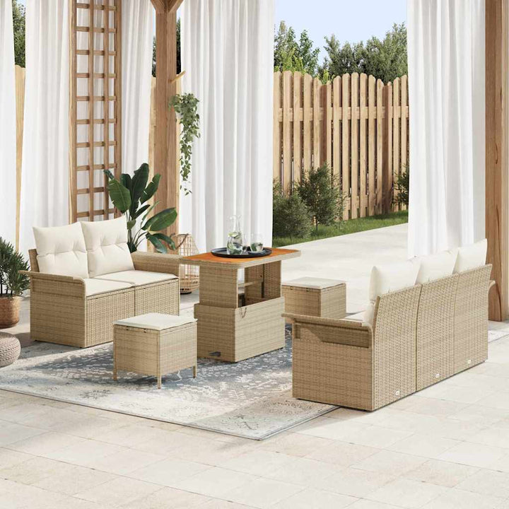 Havesofa Sæt 8 stk. 7-Antal sæder Beige og creme