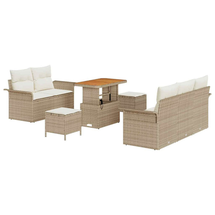 Havesofa Sæt 8 stk. 7-Antal sæder Beige og creme