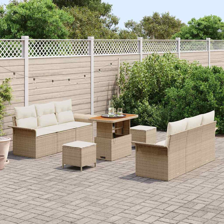 Havesofa Sæt 9 stk. 8-Antal sæder Beige og creme
