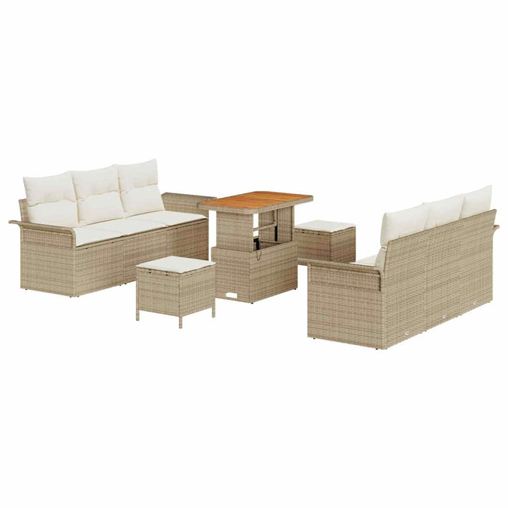 Havesofa Sæt 9 stk. 8-Antal sæder Beige og creme