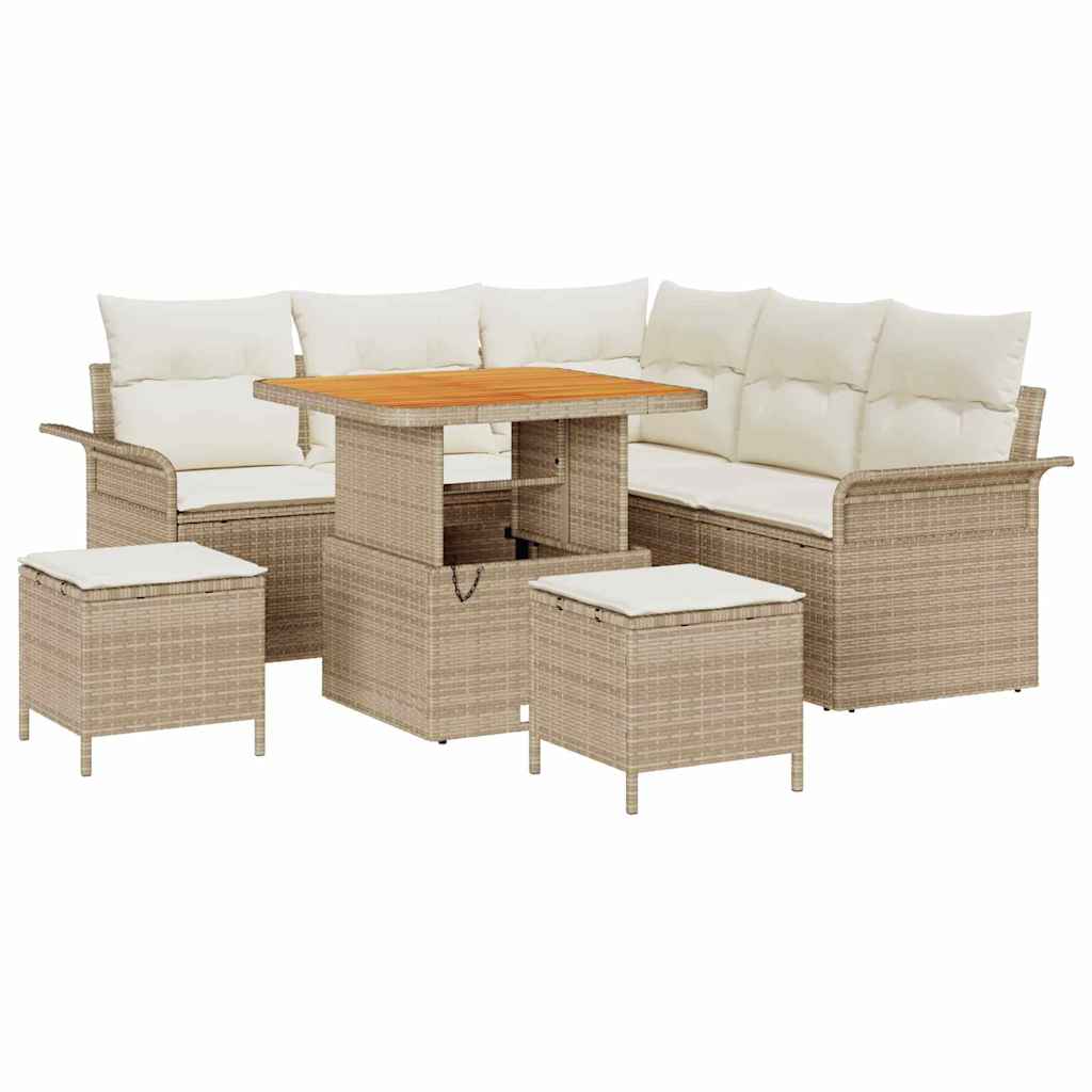 Havesofa Sæt 8 stk. 7-Antal sæder Beige og creme