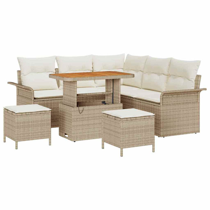 Havesofa Sæt 8 stk. 7-Antal sæder Beige og creme