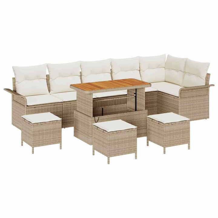 Havesofa Sæt 10 stk. 9-Antal sæder Beige og creme